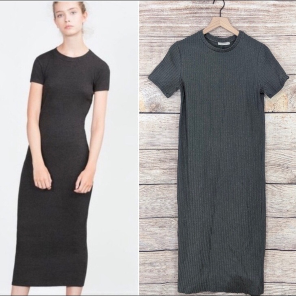 {Zara Trafaluc} quilted maxi dress